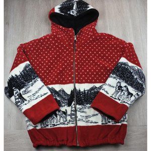 Denali Vtg Zip Up Reversible Plush Coat Jacket Fle